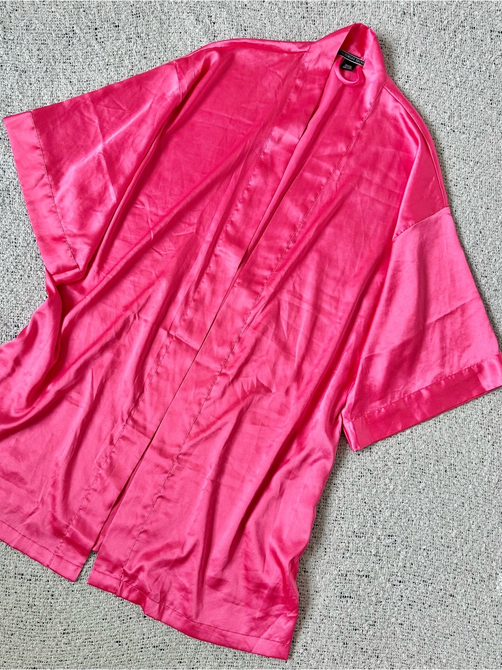 Victoria's Secret Satin Open-Front Pink Kimono Style Robe Size S/M
